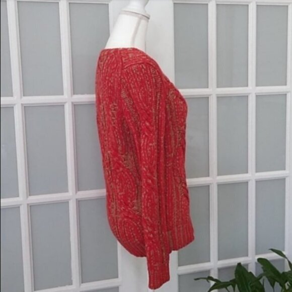 Madewell Chunky Cable Knit Wool Blend Sweater - Picture 3 of 11